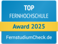 Top Fernhochschule Award 2024 von FernstudiumCheck.de