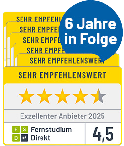 Siegel - 6 Jahre in Folge sehr Empfehlenswert